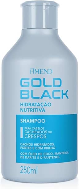 Shampoo Amend Gold Black Hidratação Nutritiva, 250ml