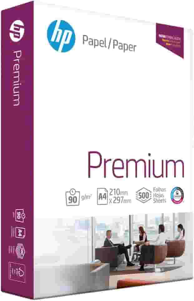 Papel Sulfite A4, HP Premium, 90g, Branco, 500 Folhas