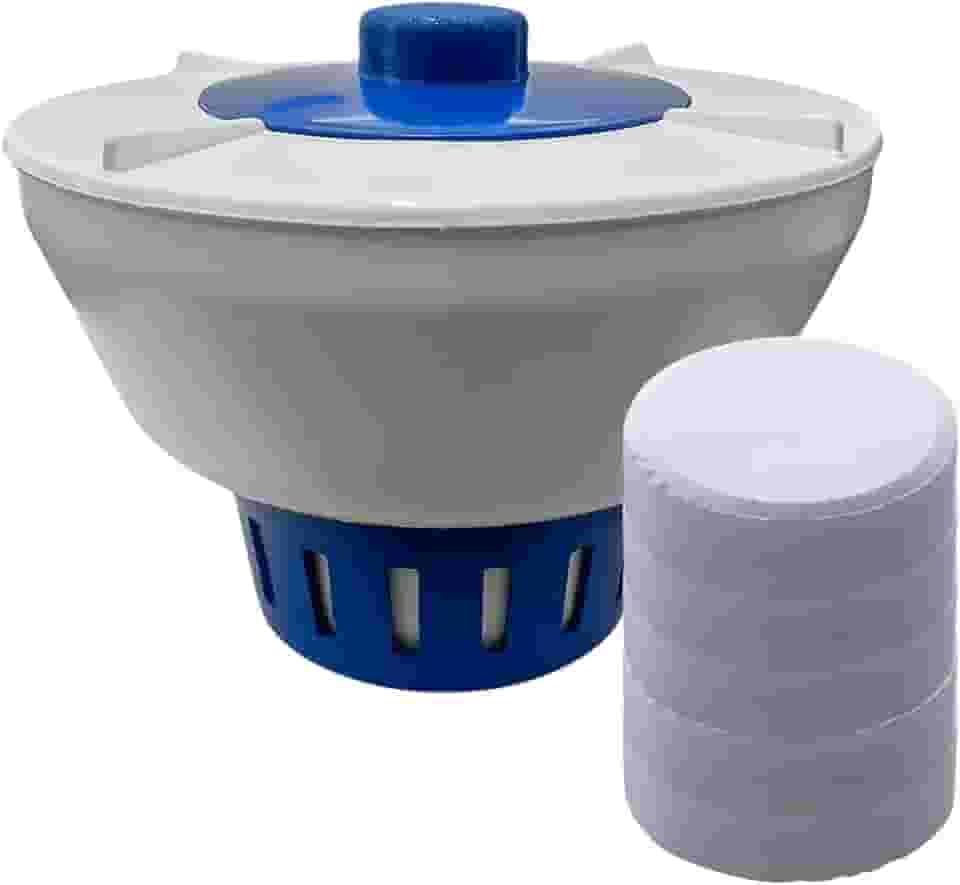 Clorador Flutuador De Piscnia Dosador Grande + 5 Pastilhas Cloro 200g