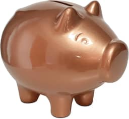 Genérico, Cofrinho para guardar moedas Cofre Porquinho Porco Cerâmica Poupança Cobre