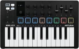 Teclado Controlador Arturia Minilab 3 Preto Teclas Brancas