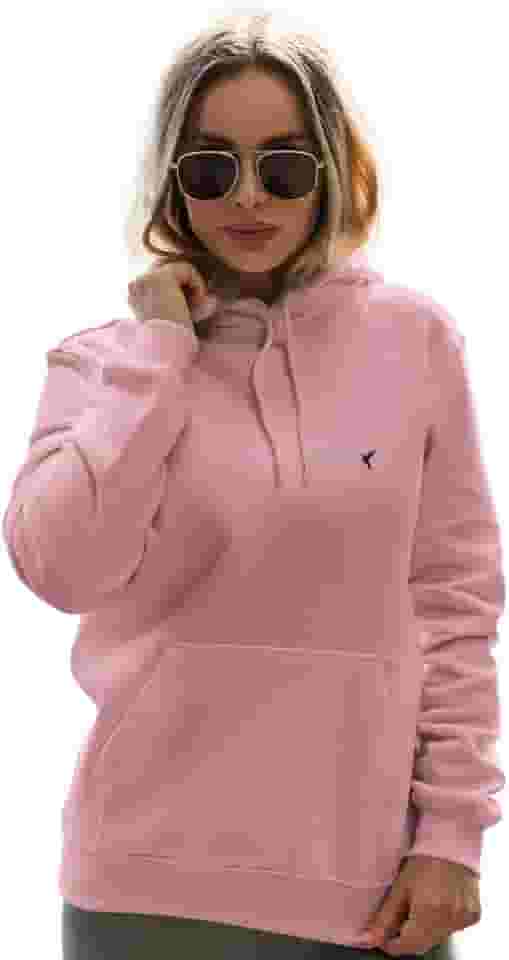 Moletom Blusa de Frio Feminino Flanelado Estampa Neutra