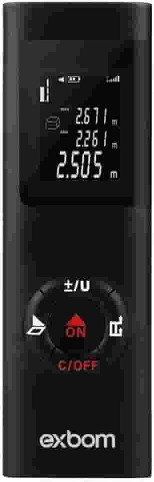 Trena Digital a Laser Slim 40 Metros com Alimentação via USB-c