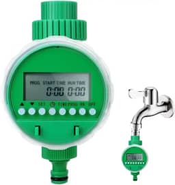 Reamfit Temporizador Irrigação Digital Programável Automático para Economia de Água em Jardins Domésticos, Estufas e Agricultura com Tela de Cristal Líquido