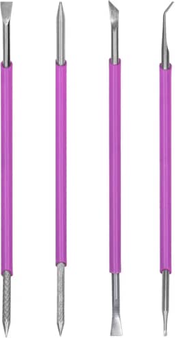 Kit 4 Instrumentos Podologia Manicure Unha inox Arte Sedução