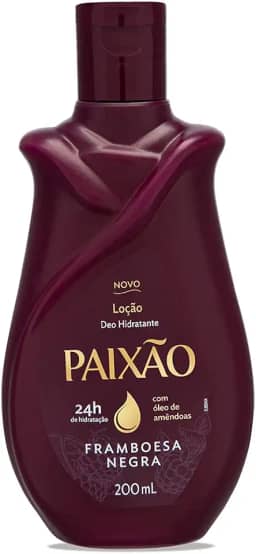 Paixão Loção Hidratante Framboesa Negra Com Ação Desodorante 200Ml