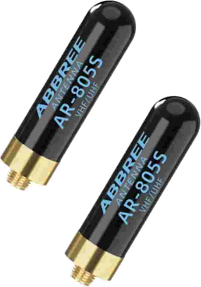 ABBREE Antena de rádio amador de banda dupla VHF/UHF 144/430Mhz 5.0 cm AR-805S SMA - Antena curta curta fêmea de longo alcance para Baofeng UV-5R Mini 5RM BF-F8HP PRO, K5 Plus, DM32, AR-152