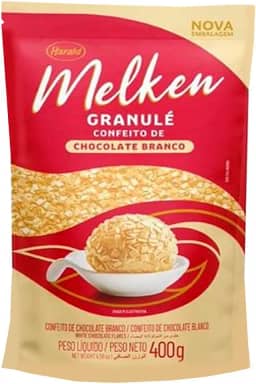 Chocolate Granulado Branco Granulé 400G Melken Harald