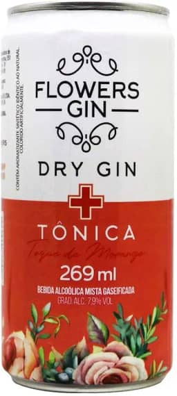 Gin Tônica Flowers Flowers Sabor MORANGO 269Ml