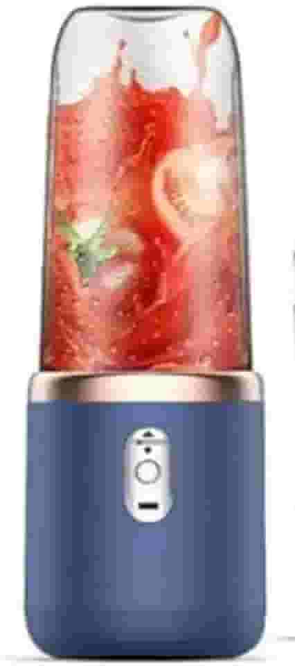 Liquidificador e espremedor de milkshake portátil, um conjunto de mini liquidificador de 6 lâminas com funções poderosas e operação com um toque, adequado para viagens na cozinha, recarregável por USB