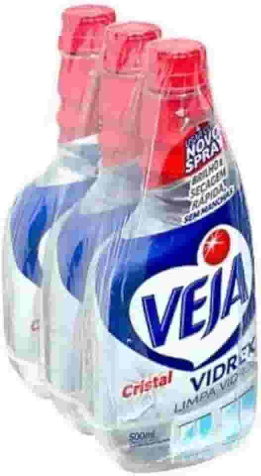 Veja Limpa Vidros Cristal Vidrex 500Ml Pack C/3