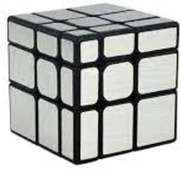 Cubo Magico Profissional Mirror Blocks 3x3 Demolidor, Moyu Meilong, Prateado