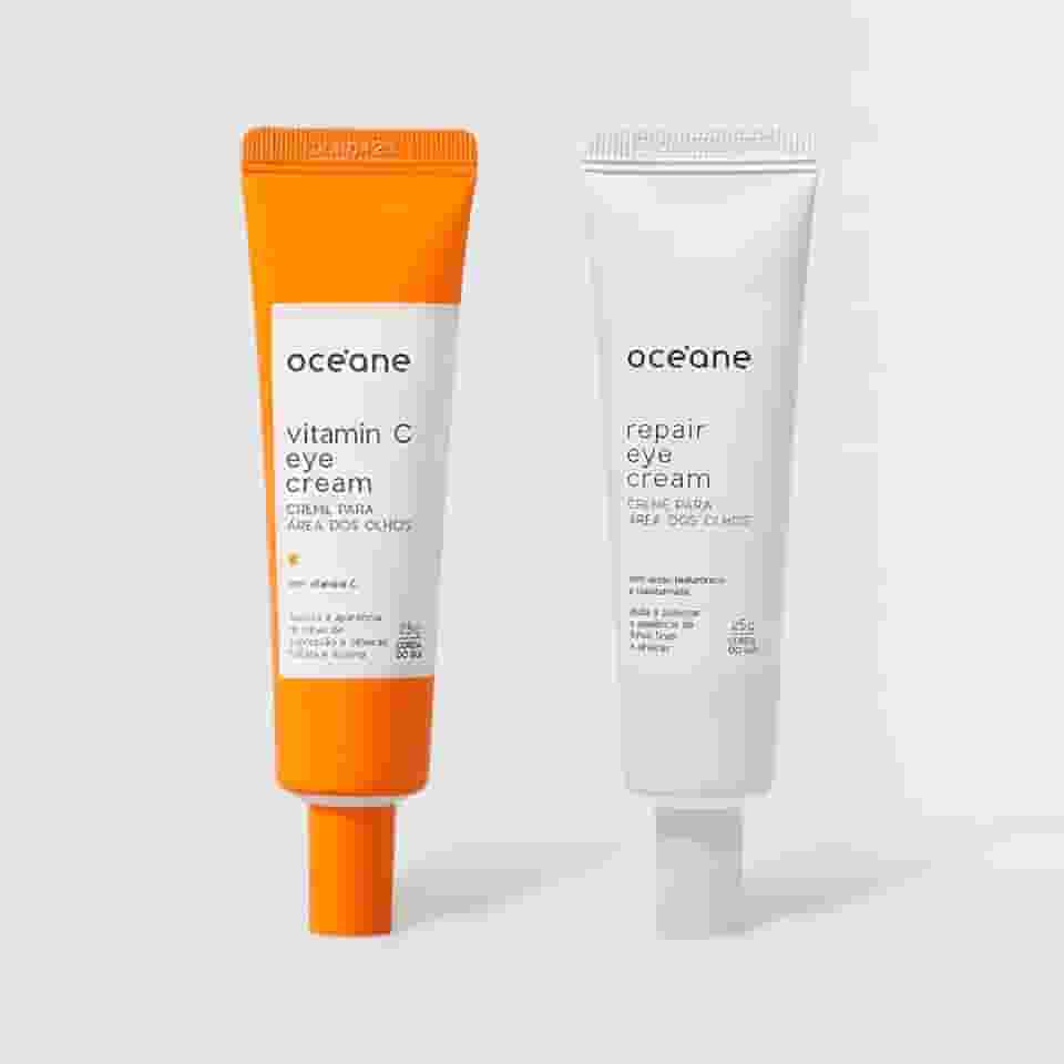 Kit Creme Para Área Dos Olhos com Vitamina C + Creme Para Área Dos Olhos com Vitamina Niacinamida (2 Produto)