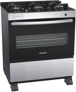 FOGAO A GAS PICASSO VITREO 6 Q INOX GÁS GLP