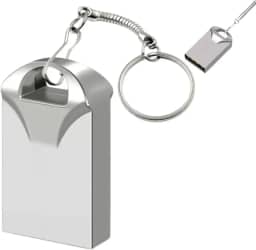 Pendrive Mini 32GB com Chaveiro, USB 2.0, Alta Velocidade, Super Leve, Liga de Alumínio, Compacto e Portátil, Compatível C/Computador Pc Windows/Linux/Mac (1)