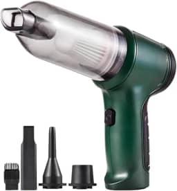 Aspirador de Pó Sem Fio Portátil 4 em 1 – Multifuncional, Leve, Potente e Recarregável para Casa e Carro(Verde)