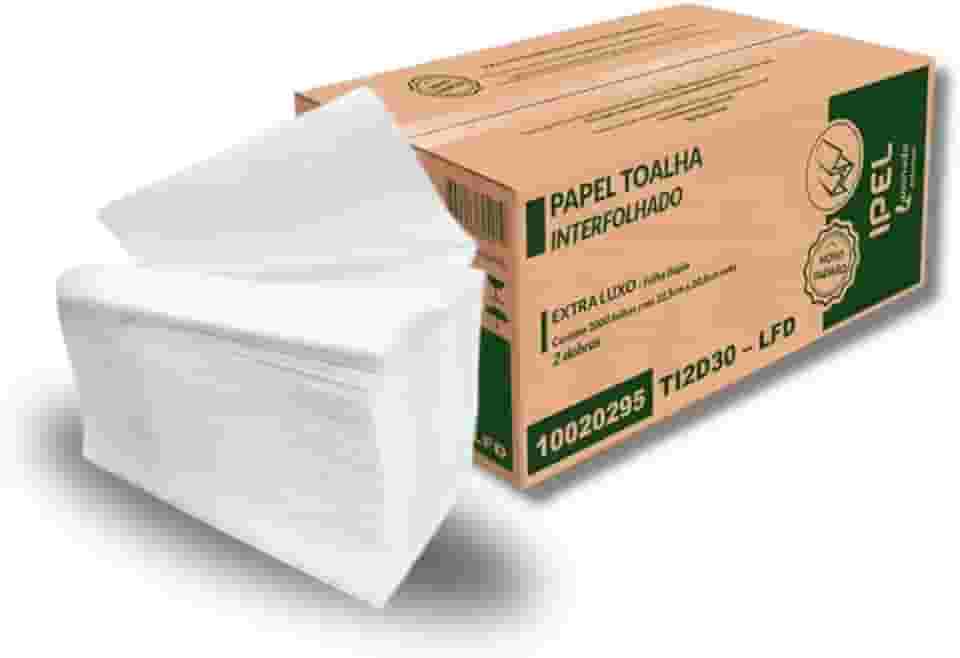 Papel Para Secar a Mão Interfolha Interfolhado Folha Dupla Qualidade Premium Caixa 2000fls
