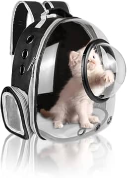 ANIMO SHOP Mochila Transporte Pet Astronauta Transparente Preta