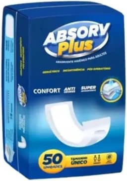 Absorvente Absorv Plus Adulto Geriatra Pós Parto e Pós Operátório Com 50 Unidades