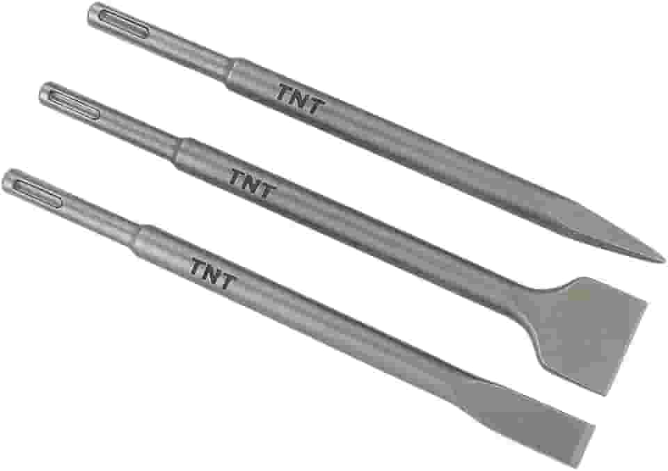 TNT Kit 1 Ponteiro e 2 Talhadeiras SDS Plus 25 cm Para Martelete