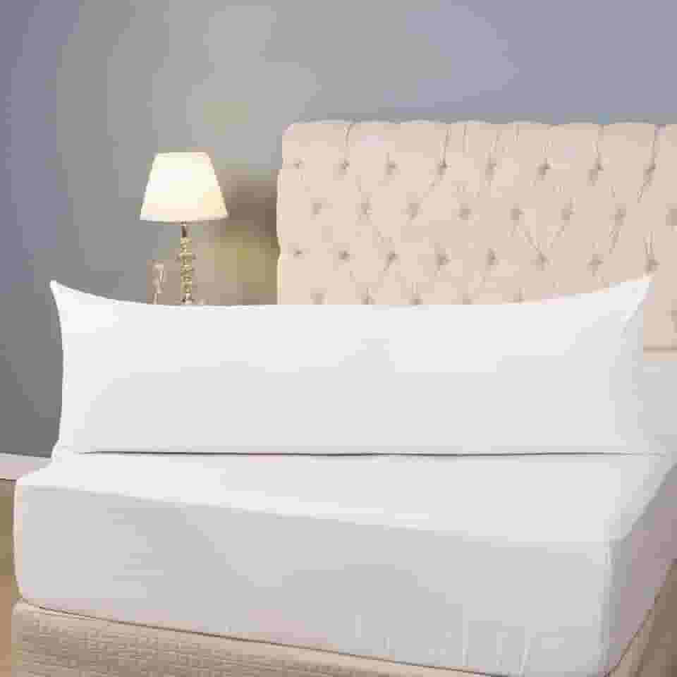 Fronha Para Travesseiro de Corpo Avulsa 1,50m x 0,50m Xuxão Gigante 200 Fios Toque Macio (Branco)