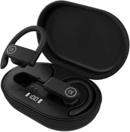 Fone de Ouvido Bluetooth Sem Fio Esportivo e Ergonômico 45h de Bateria Ideal para Corrida Bateria de Alta Duração IPX5 Resistente à Água Compatível Com Todos Dispositívos com Microfone Premium