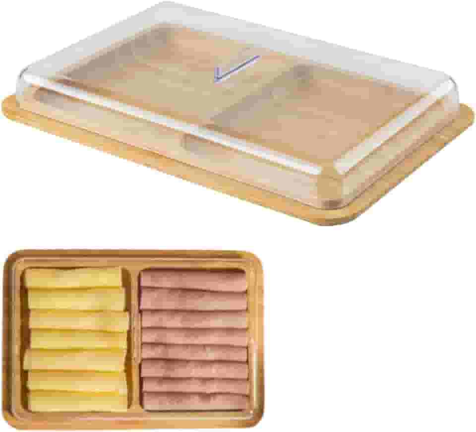 Ou Porta Frios Duplo de Bambu com Tampa Linha Sense