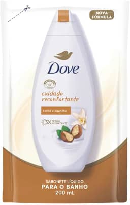 Dove Sabonete Líquido Nutritivo Karité e Baunilha Nutrium Moisture Cuidado Reconfortante Sachê 200Ml Refil