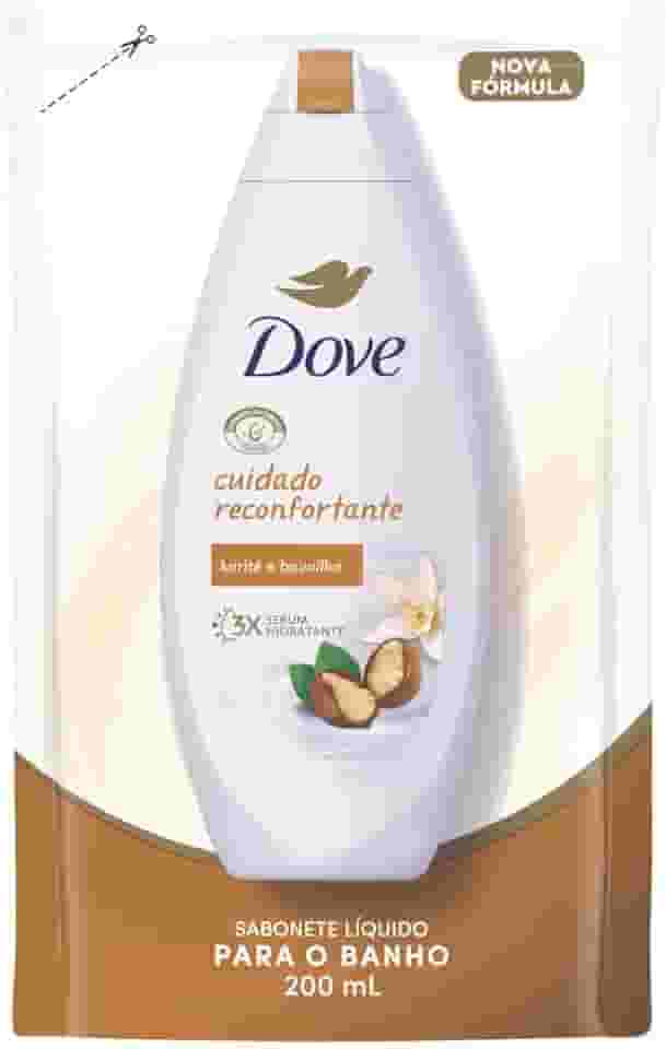 Dove Sabonete Líquido Nutritivo Karité e Baunilha Nutrium Moisture Cuidado Reconfortante Sachê 200Ml Refil