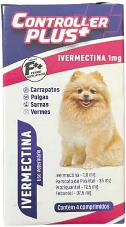 Controller Plus - Remédio Anti Pulgas, Carrapatos, Vermes E Sarnas 4 Comp 5kg
