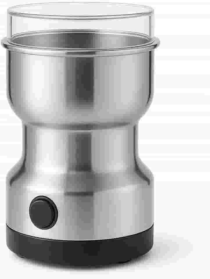 Moedor de Café Elétrico Inox 200 W, Copo 150 g, Lâminas em Aço — Tampa com Segurança — 110 V