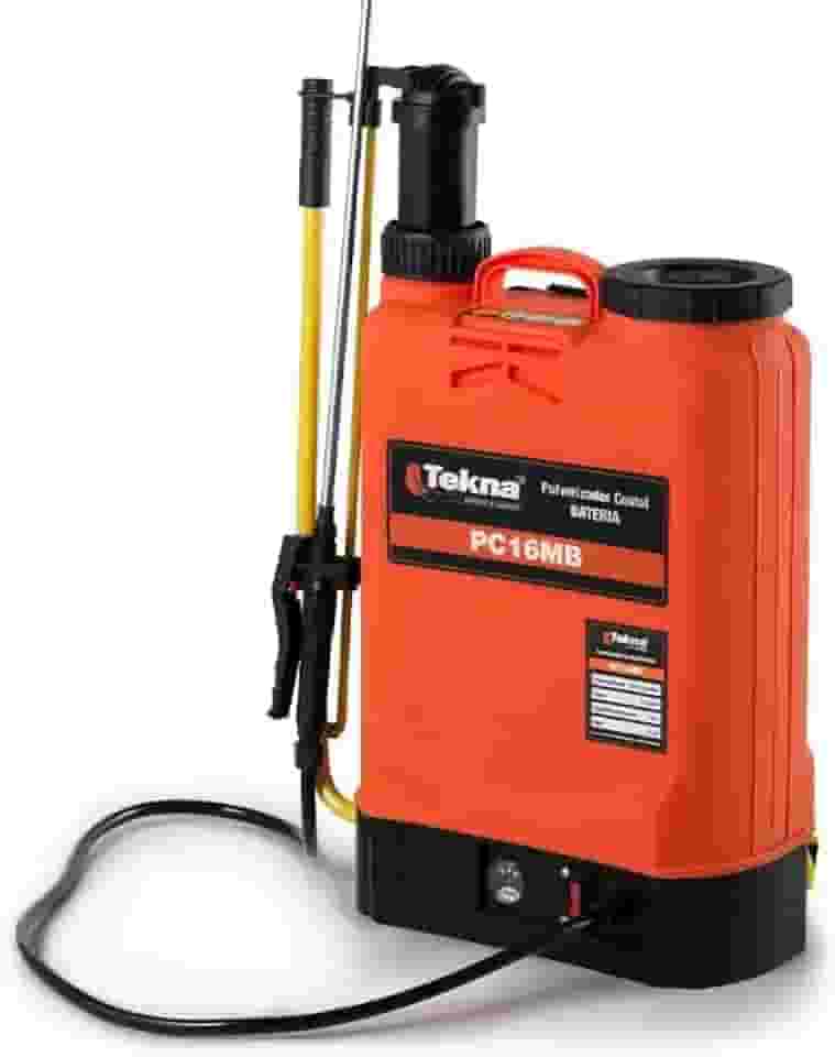 Pulverizador Costal Bateria Bomba Manual Plástica com Tanque 16 Litros-TEKNA-PC16MBTK