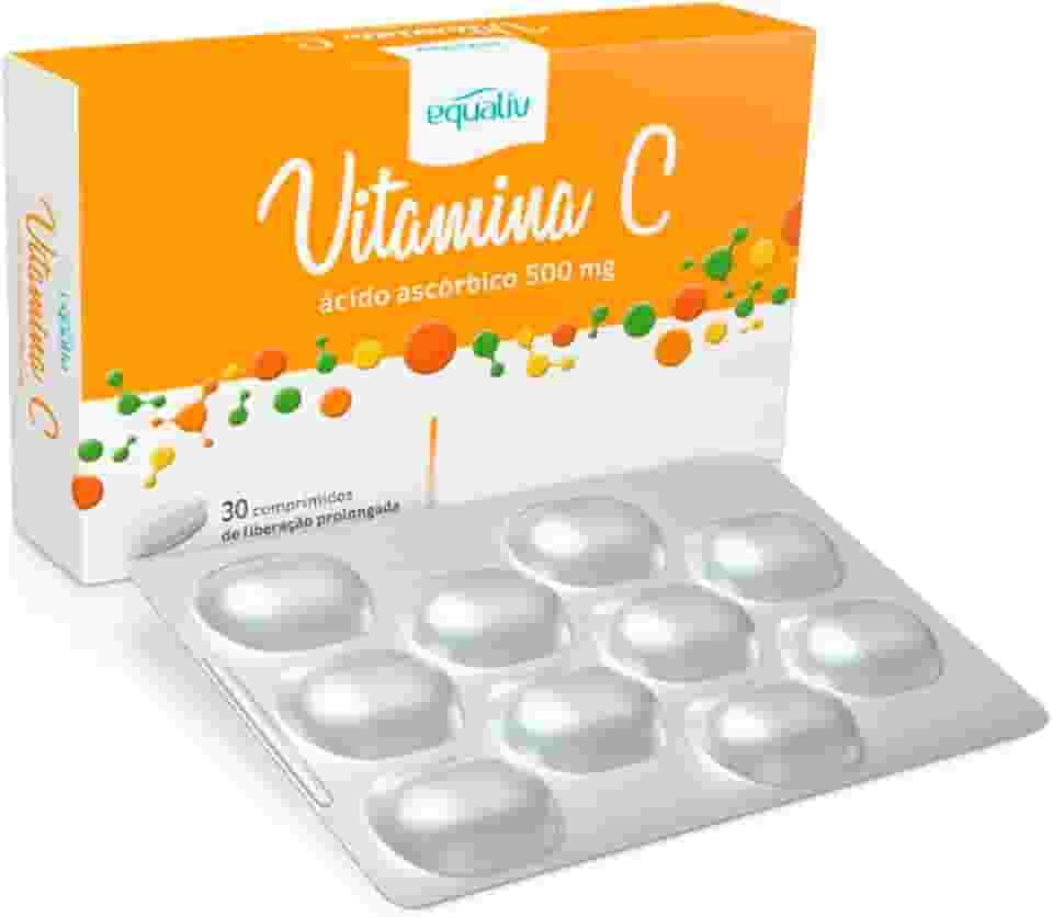 Vitamina C 500mg Ácido Ascórbico Equaliv 30 comprimidos