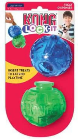 Brinquedo Kong Lock-It Recheavel Para Cães Com 2 Bolas Tamanho Grande