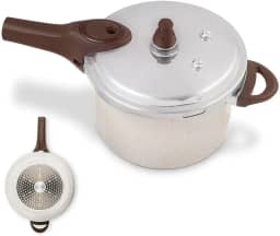 Panela de Pressão Pressure 6,8L Ceramic Life Antiaderente com Fundo de Indução Brinox - Vanilla