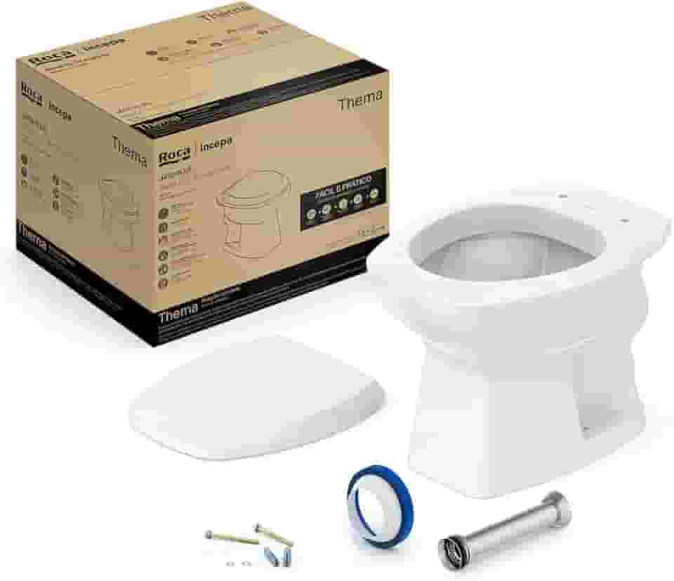 Kit Bacia Convencional, Assento Polipropileno Soft Close e Complementos de Instalação Thema