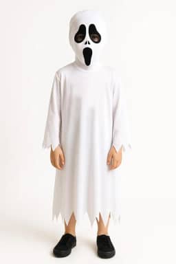 Fantasia Infantil Fantasma Criança Halloween Vestido Roupa Fantasminha Panico