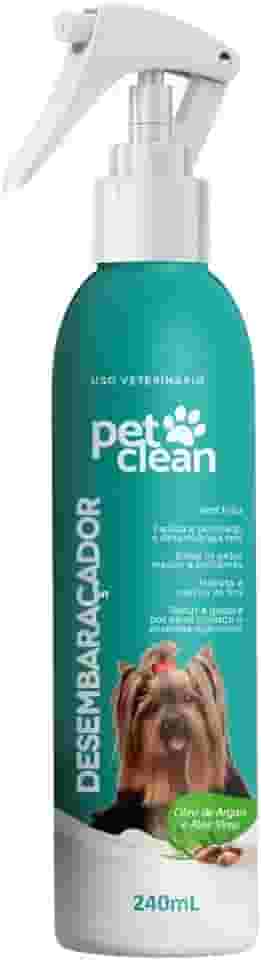 Pet Clean Desembaraçador de Pelos Anti-Frizz para Cães e Gatos, com Óleo de Argan e Aloe Vera, 240ml