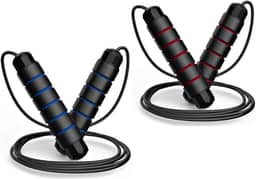 Kit 2 Cordas de Pular Speed Anatômica Profissional para Treino Funcional, Cabo Ajustável, Cores Sortidas