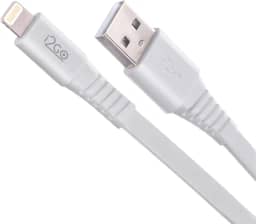 Cabo Iphone/Cabo Lightning I2GO Certificado MFi 1,2m 2,4A PVC Flexível Flat Branco - I2GO Basic