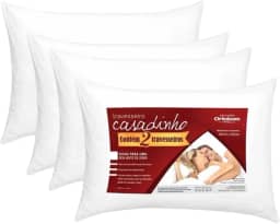 Kit 4 Travesseiro Casadinho Microfibra Antialérgico