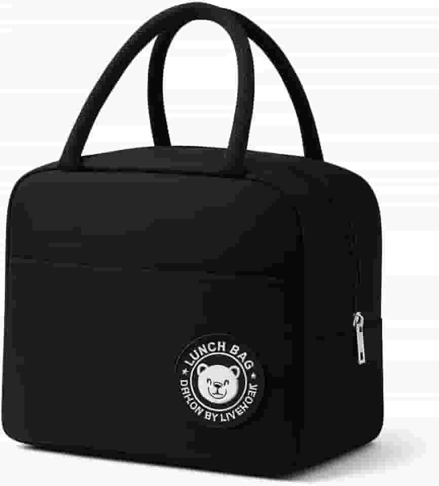 Lancheira Térmica Reutilizável Fitness a Prova de Vazamentos - Preta - Premium