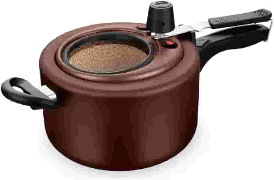 Panela De Pressão Antiaderente Chocolate Com Visor 3,0l Mta