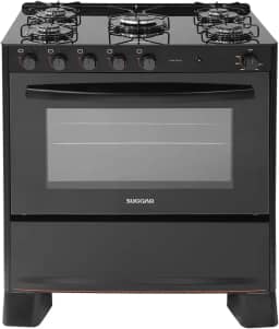 SUGGAR FOGÃO COOK GLASS PRETO MESA DE VIDRO 5 BOCAS MEGA CHAMA TREMPE 6 APOIOS ACENDIMENTO AUTOMÁTICO FGVCG510PT