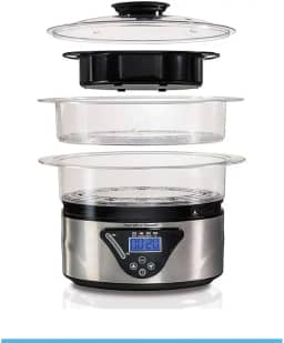 Panela a Vapor Digital, 5,2L, Prata, 110v, Hamilton Beach