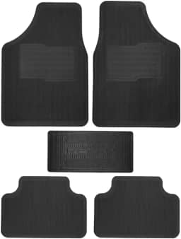 Jogo de Tapetes Automotivos Emborrachados Universal para Carros (Kit 5 Peças Sem Logo)