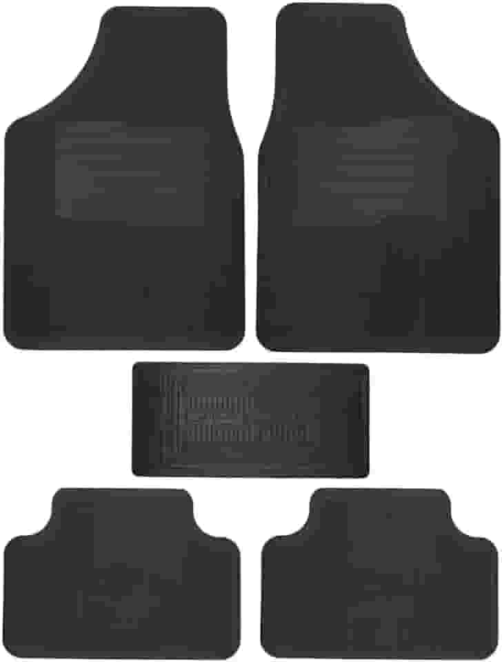 Jogo de Tapetes Automotivos Emborrachados Universal para Carros (Kit 5 Peças Sem Logo)