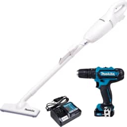 MAKITA KIT PARAFUSADEIRA/FURADEIRA DE IMPACTO 12V HP333DWYX3 + ASPIRADOR DE PÓ PORTATIL 12V CL106FDZW