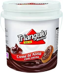 Creme de Avelã com Cacau, Balde de 3kg, Triângulo.