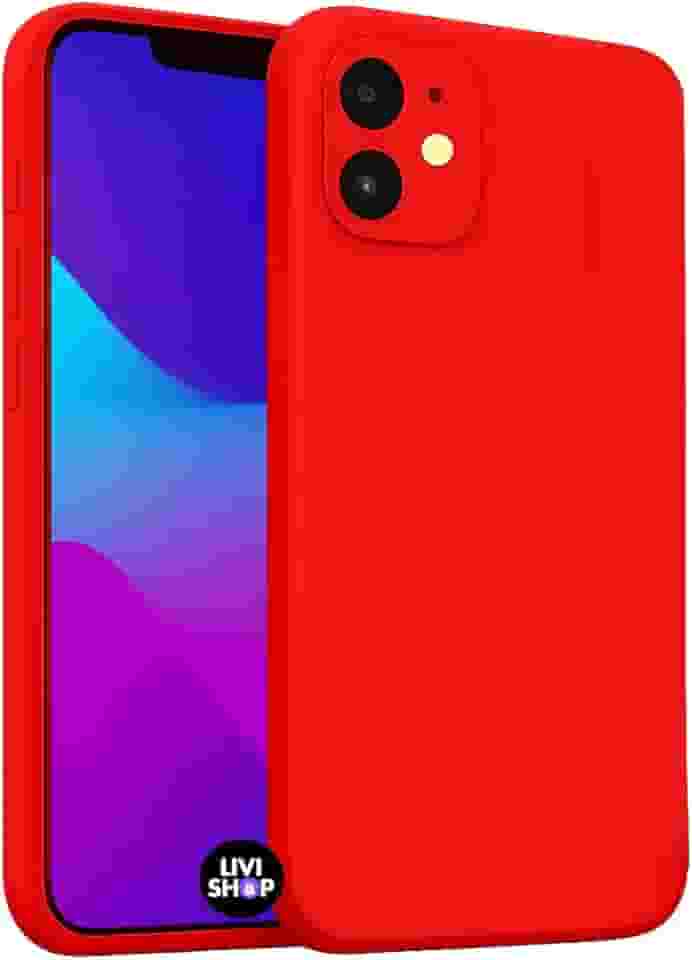 Capa Case Capinha Para iPhone 11 Silicone Com Bordas Elevadas Aveludada Forro Premium (VERMELHO)